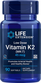 Витамин К Life Extension Low-Dose Vitamin K2  Витамин К2  МК-7--45 мг--90 гелевых капсул