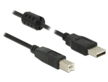 DeLOCK 0.5m, USB 2.0-A/USB 2.0-B USB кабель 0,5 m USB A USB B Черный 84894