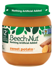 Детское пюре детское пюре Beech-Nut 10 шт, от 6 месяцев и выше, Сладкий картофель из бука и ореха