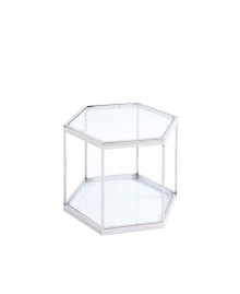 Simplie Fun modern Glass Coffee Table with Stainless Steel Frame