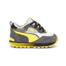 Puma Rider Fv Rubble X Patrol Lace Up Toddler Boys Grey, White, Yellow Sneakers