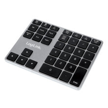 Клавиатуры Клавиатура  цифровая LogiLink ID0187  Bluetooth Универсальная Алюминий, Черный