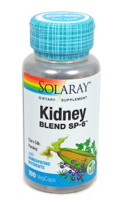 Витамины и БАДы для нормализации гормонального фона Solaray Kidney Blend SP-6 Растительный комплекс для поддержания работы почек 100 растительных капсул
