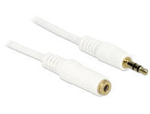 DeLOCK 3.5mm M-F, 0.5m аудио кабель 0,5 m 3,5 мм Белый 83763