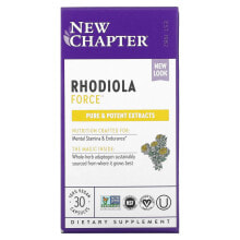 Растительные экстракты и настойки New Chapter, Rhodiola Force, 30 Vegan Capsules