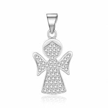 Silver pendant with cubic zircons AndělP0001149