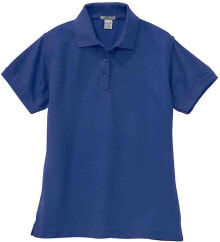 Купить женские футболки и топы River's End: River's End Ezcare Sport Short Sleeve Polo Shirt Womens Blue Casual 3302-RB