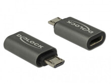 Компьютерные разъемы и переходники deLOCK 65927 кабельный разъем/переходник USB 2.0 Micro-B USB Type-C Антрацит