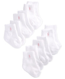 Polo Ralph Lauren ralph Lauren Baby Girls Quarter Length Low Cut Socks, Pack of 6