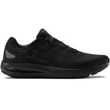 Мужская спортивная обувь для бега Мужские кроссовки спортивные для бега черные текстильные низкие демисезонные с амортизацией Under Armour UA Charged Pursuit 2 M 3022594 003
