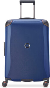 Мужской чемодан пластиковый синий DELSEY Paris Cactus Hardside Luggage with Spinner Wheels, Orange, Carry-On 19 Inch