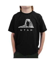 LA Pop Art boys Word Art T-shirt - Utah