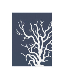 Trademark Global fab Funky Corals White on Indigo Blue a Canvas Art - 15.5