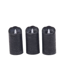 Rosemary Lane traditional Wax Flameless Candle, Set of 3