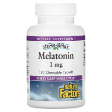 Stress-Relax, Melatonin, 1 mg, 90 Chewable Tablets