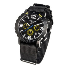 Мужские наручные часы с ремешком Мужские наручные часы с черным текстильным ремешком Bogey BSFS004YLBK ( 44 mm)