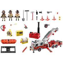 Детские игровые наборы и фигурки из дерева pLAYMOBIL Vehicle Firefighters: Us Tower Ladder City Action