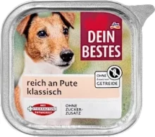 Nassfutter Hund reich an Pute, 150 g