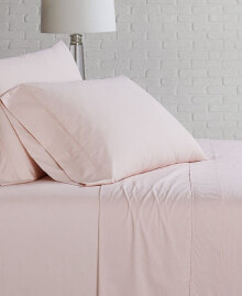 Brooklyn Loom solid Cotton Percale Twin Sheet Set