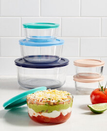 Посуда и формы для выпечки и запекания simply Store® 12-piece Glass Storage Set with Assorted Color Lids