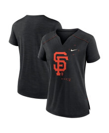 Nike women's Black San Francisco Giants Pure Pride Boxy Performance Notch Neck T-shirt