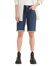 Levi's women's Stretch Mid Rise Denim Bermuda Shorts