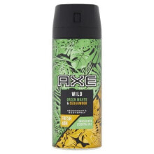 Дезодоранты axe Wild Green Mojito & Cedarwood Deodorant Body Spray Мужской парфюмированный дезодорант и спрей для тела 150 мл