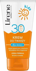 Средства для загара и защиты от солнца Lirene Sun Kids Face Protection Sunscreen SPF30 Детский солнцезащитный крем для лица 50 мл