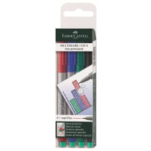 Faber-Castell MULTIMARK маркер 4 шт Черный, Синий, Зеленый, Красный 152404