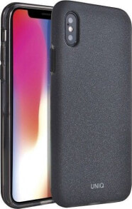 Чехол силиконовый блестящий серый iPhone Xs Max Uniq