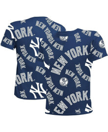 Stitches big Boys Navy New York Yankees Allover Team T-shirt