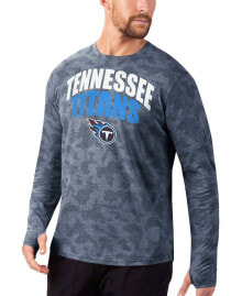 Купить мужские футболки и майки MSX by Michael Strahan: Men's Navy Tennessee Titans Camo Long Sleeve T-shirt