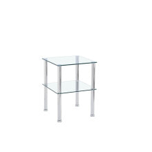 Simplie Fun clear Glass Clear Side End Table