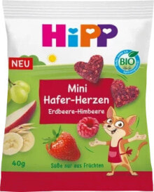 Kindersnack Mini Hafer-Herzen Erdbeere-Himbeere, ab 1 Jahr, 40 g