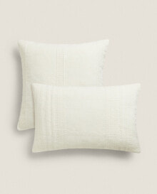 Line design wool blend cushion cover