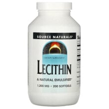 Лецитин source Naturals, лецитин, 1200 мг, 200 мягких таблеток