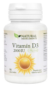 Витамин Д Natural Medicaments Витамин D3 2000 МЕ 90 таблеток