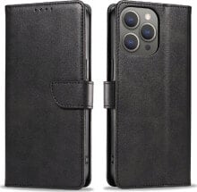 Hurtel Etui Leather Book Case na iPhone 16 - czarne