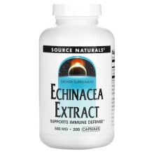 Эхинацея source Naturals, Экстракт эхинацеи, 500 мг, 200 капсул
