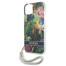 GUESS Guhcp13Shflsb iPhone 13 Mini 5.4 Flower Strap phone case