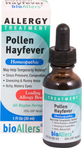 Витамины и БАДы от аллергии Natural Care bioAllers Pollen Hayfever Гомеопатический раствор для облегчения симптомов аллергии на пыльцу и сенной лихорадки 30 мл