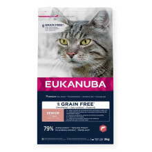 EUKANUBA Grain free senior salmon cat food 2 kg