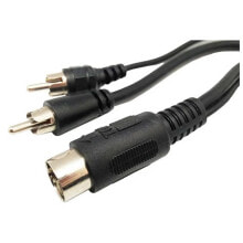 EUROCONNEX 1409 6P RCA To DIN 1x2 cable 1.5 m