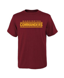 Outerstuff big Boys Burgundy Washington Commanders Team Logo T-shirt