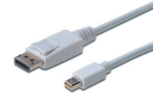 Компьютерные разъемы и переходники aSSMANN Electronic AK-340102-010-W DisplayPort кабель 1 m Mini DisplayPort Белый