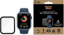 PanzerGlass PanzerGlass Curved Apple Watch 7 45mm Antibacterial czarny/black