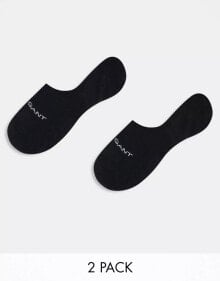 Купить мужские носки Gant: GANT 2 pack invisible logo socks in black