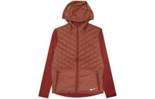 Nike 运动连帽拉链棉服 冬季 男款 砖红色 / Куртка Nike CJ5475-250