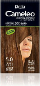 Оттеночные и камуфлирующие средства для волос delia Cosmetics Cameleo Coloring Shampoo 5.0 Light Brown Безаммиачный красящий  шампунь, оттенок светлый каштановый 40 мл