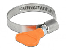 Delock 19516 - Butterfly clamp - Orange - Plastic - Stainless steel - Polybag - 3 cm - 4.5 cm